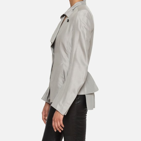ILARIA NISTRI Grey Asymmetrical Blazer - Picture 1 of 13